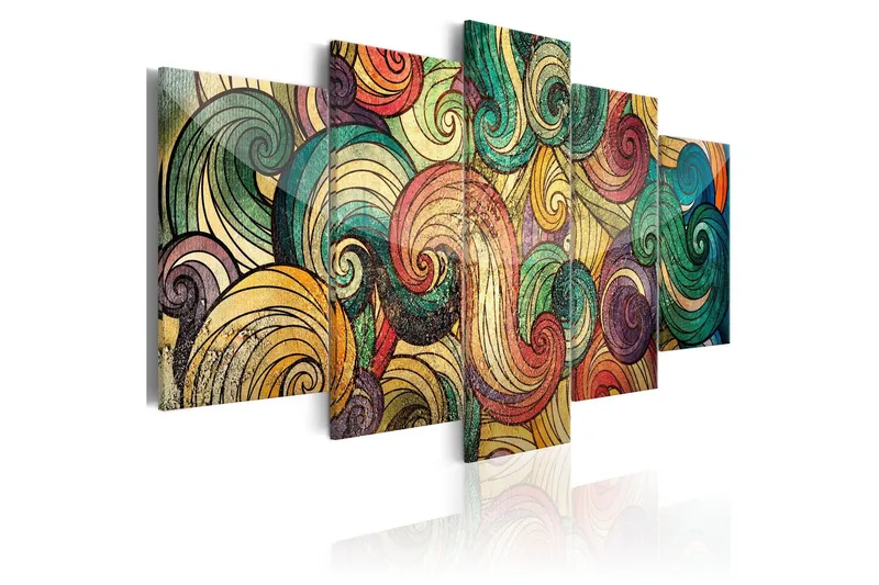 Tavla Colourful Waves 100x50 - Artgeist sp. z o. o. — Artgeist sp. z o. o.