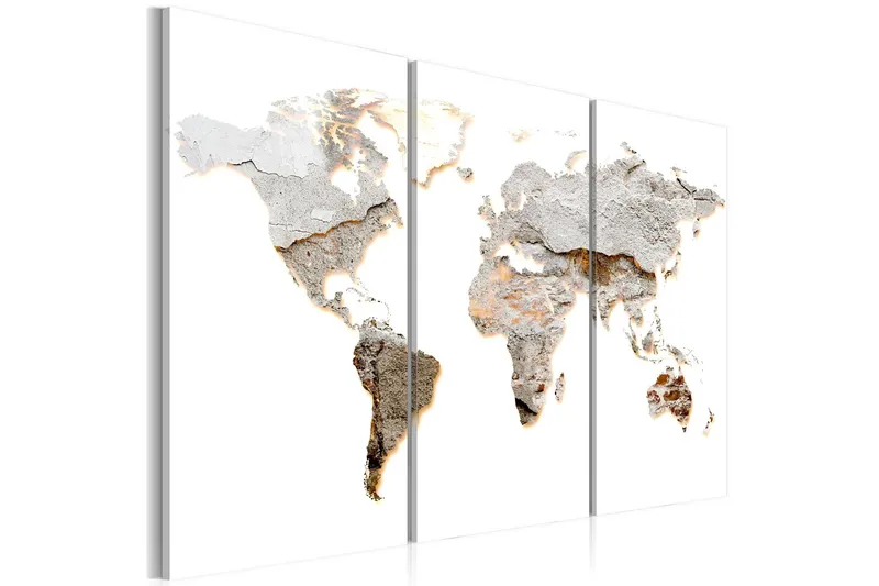 Tavla Concrete Continents 90x60 - Artgeist sp. z o. o. — Artgeist sp. z o. o.