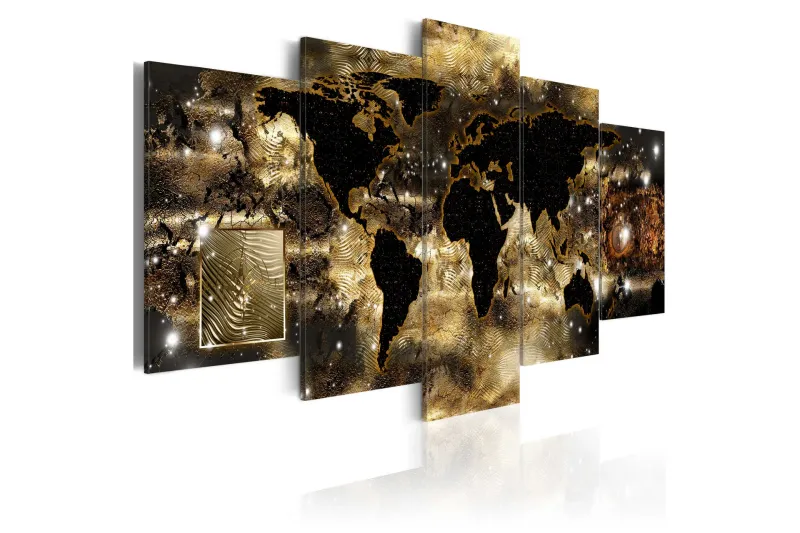 Tavla Continents Of Bronze 200x100 - Artgeist sp. z o. o. — Artgeist sp. z o. o.