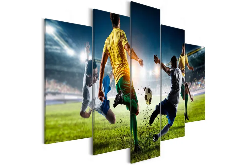 Tavla Decisive Tackle 5 Parts Wide 200x100 - Artgeist sp. z o. o. — Artgeist sp. z o. o.