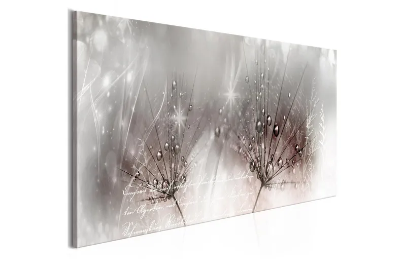 Tavla Drops Of Dew 1 Part Pink Narrow 120x40 - Artgeist sp. z o. o. — Artgeist sp. z o. o.