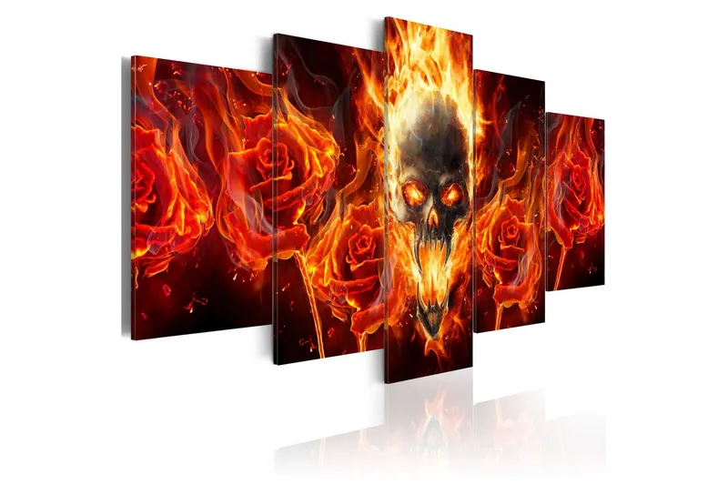 Tavla Fiery Skull 100x50 - Artgeist sp. z o. o. — Artgeist sp. z o. o.