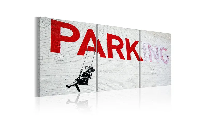 Tavla Flicka På En Gunga Banksy 120x60 - Artgeist sp. z o. o. — Artgeist sp. z o. o.