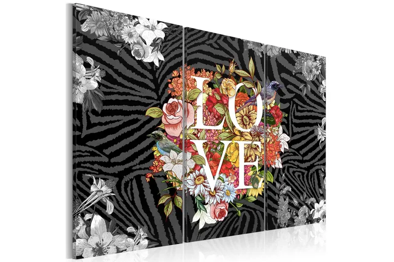 Tavla Flowers From The Heart 120x80 - Artgeist sp. z o. o. — Artgeist sp. z o. o.