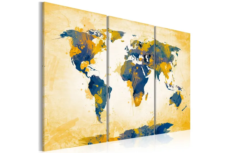 Tavla Four corners of the World triptych 90x60 - Artgeist sp. z o. o. — Artgeist sp. z o. o.