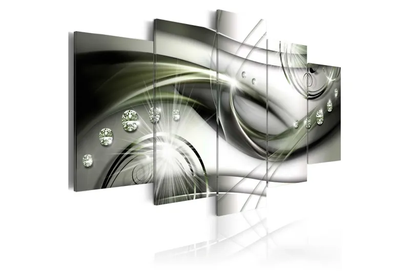 Tavla Glowing Green Wave 200x100 - Artgeist sp. z o. o. — Artgeist sp. z o. o.