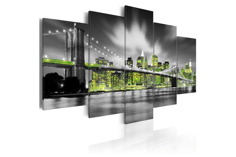 Tavla Lime Soul Of New York 200x100 - Artgeist sp. z o. o. — Artgeist sp. z o. o.