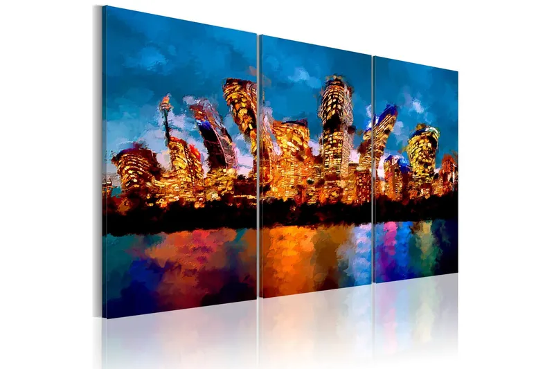 Tavla Mad city triptych 90x60 - Artgeist sp. z o. o. — Artgeist sp. z o. o.