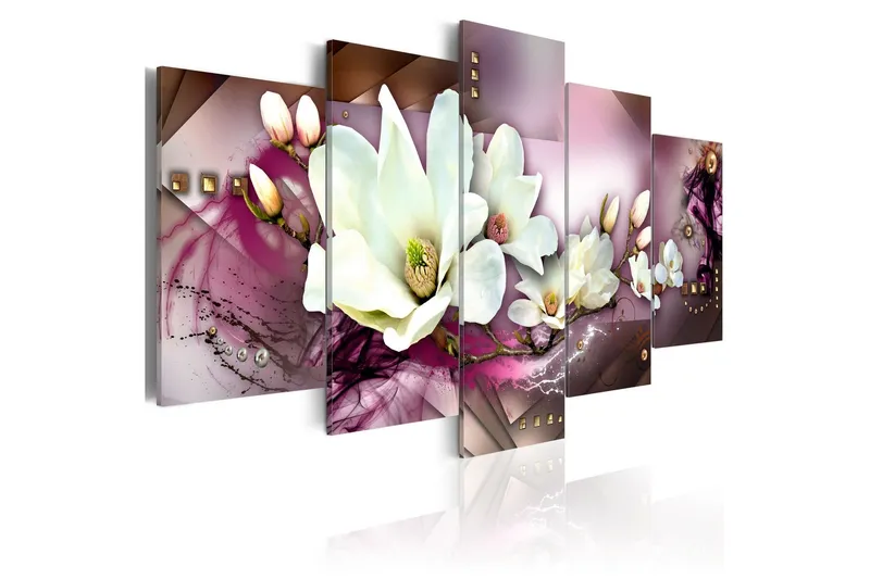 Tavla Magnetic Abstraction With An Orchid 100x50 - Artgeist sp. z o. o. — Artgeist sp. z o. o.
