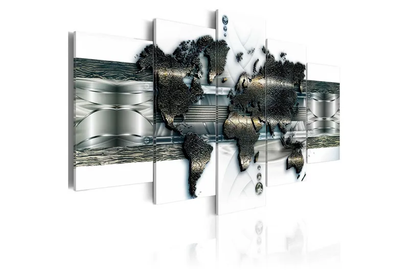 Tavla Metal World Map 200x100 - Artgeist sp. z o. o. — Artgeist sp. z o. o.