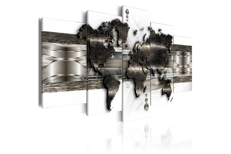 Tavla Metal World Map Ii 100x50 - Artgeist sp. z o. o. — Artgeist sp. z o. o.
