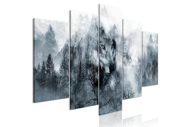 Tavla Mountain Predator 5 Parts Wide 100x50 - Artgeist sp. z o. o. — Artgeist sp. z o. o.