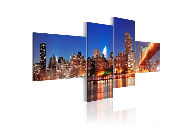 Tavla Night Panorama Nyc 200x90 - Artgeist sp. z o. o. — Artgeist sp. z o. o.