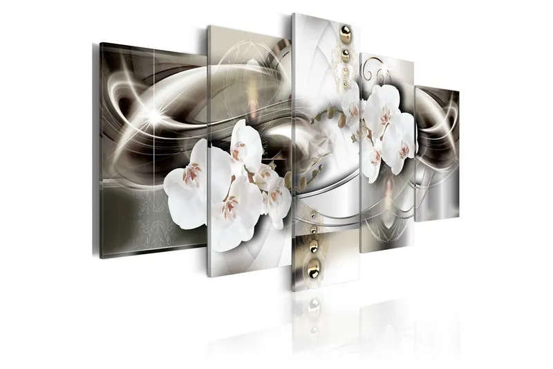 Tavla Orchids Among The Waves Of Gold 200x100 - Artgeist sp. z o. o. — Artgeist sp. z o. o.