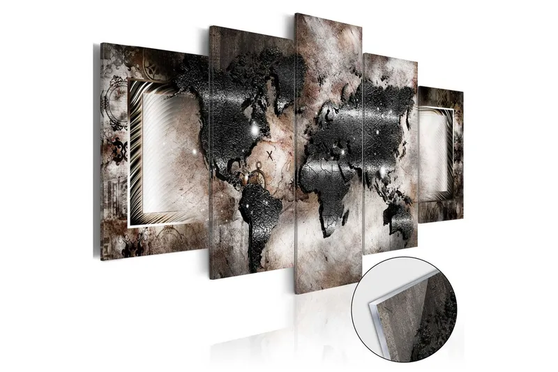 Tavla På Akryl Graphite Map 100x50 - Artgeist sp. z o. o. — Artgeist sp. z o. o.