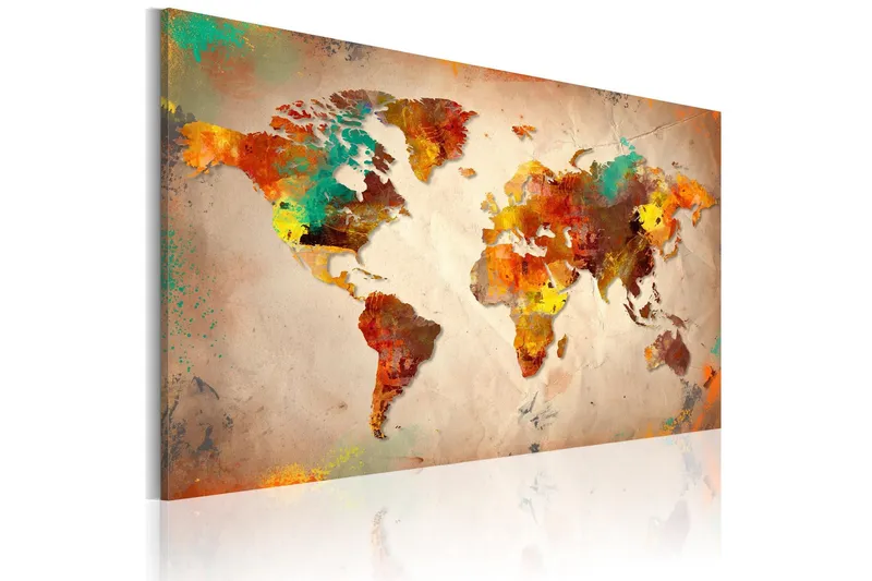 Tavla Painted World 120x80 - Artgeist sp. z o. o. — Artgeist sp. z o. o.