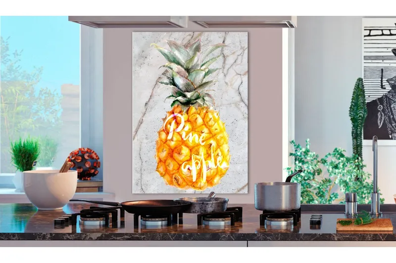 Tavla Pineapple and Marble (1 Part) Vertical 40x60 - Artgeist sp. z o. o. — Artgeist sp. z o. o.