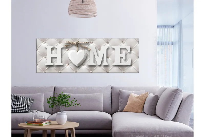 Tavla Quilted Home (1 Part) Narrow 120x40 - Artgeist sp. z o. o. — Artgeist sp. z o. o.