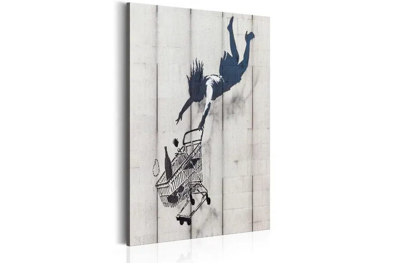 Tavla Shop Til You Drop By Banksy 40x60 - Artgeist sp. z o. o. — Artgeist sp. z o. o.
