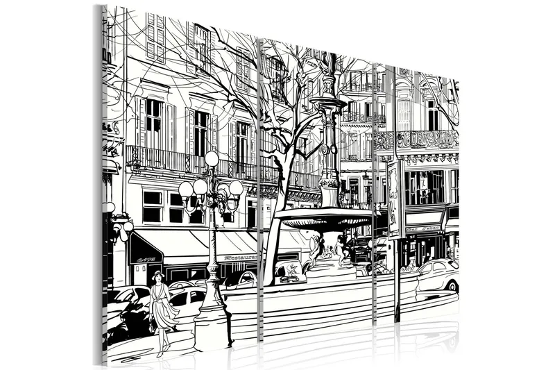 Tavla Skiss Över Parisiskt Torg 120x80 - Artgeist sp. z o. o. — Artgeist sp. z o. o.