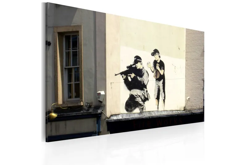 Tavla Sniper And Boy Banksy 60x40 - Artgeist sp. z o. o. — Artgeist sp. z o. o.
