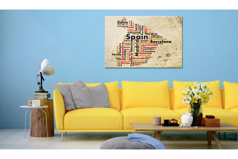Tavla Spanish Cities (ES) 90x60 - Artgeist sp. z o. o. — Artgeist sp. z o. o.