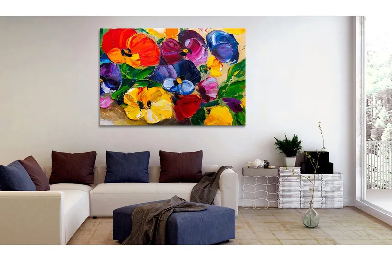 Tavla Spring Pansies 60x40 - Artgeist sp. z o. o. — Artgeist sp. z o. o.