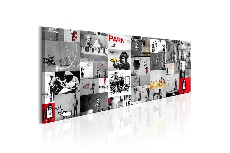 Tavla Street Art Banksy Ii 150x50 - Artgeist sp. z o. o. — Artgeist sp. z o. o.
