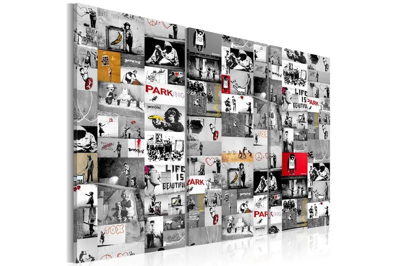Tavla Street Art Banksy Iii 120x80 - Artgeist sp. z o. o. — Artgeist sp. z o. o.