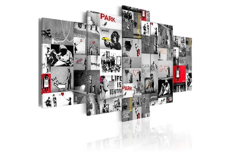 Tavla Street Art Banksy Iv 100x50 - Artgeist sp. z o. o. — Artgeist sp. z o. o.