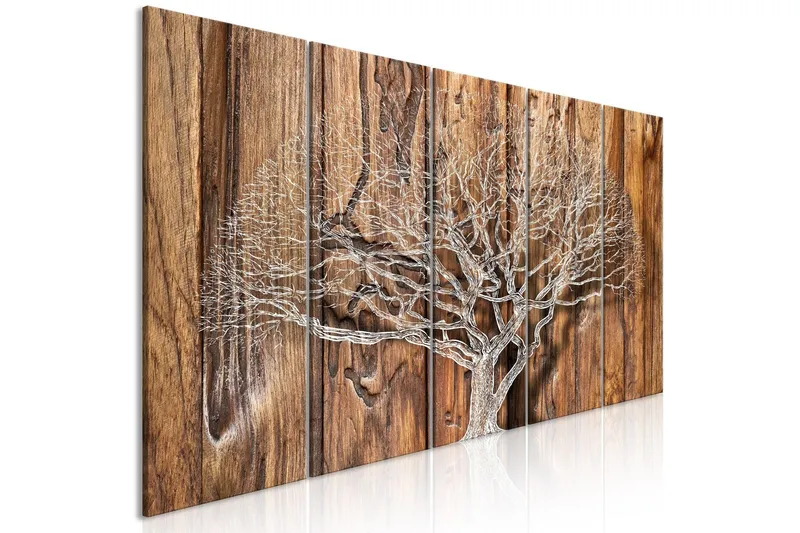 Tavla Tree Chronicle 5 Parts Narrow 225x90 - Artgeist sp. z o. o. — Artgeist sp. z o. o.