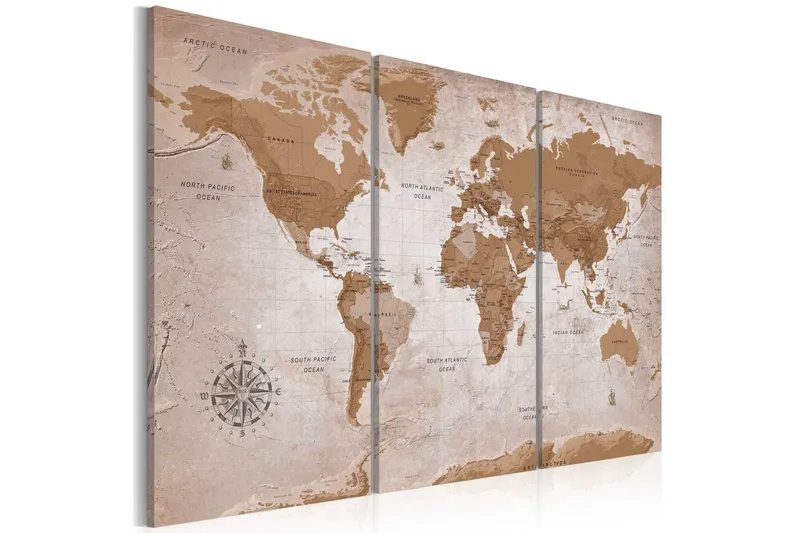 Tavla Vintage Map Oriental Travels 90x60 - Artgeist sp. z o. o. — Artgeist sp. z o. o.