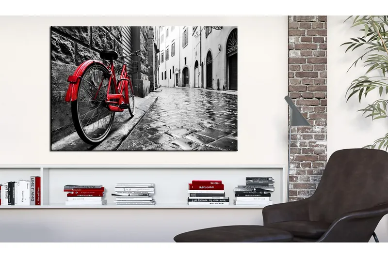 Tavla Vintage Red Bike 120x80 - Artgeist sp. z o. o. — Artgeist sp. z o. o.