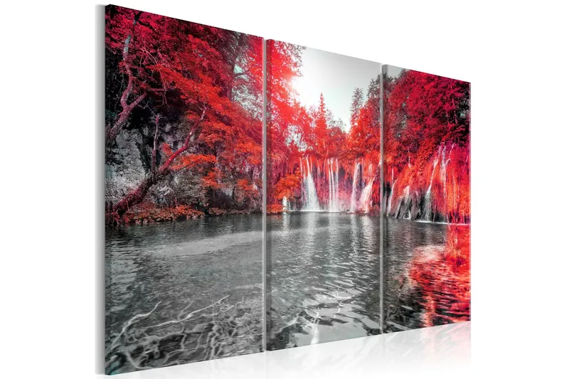 Tavla Waterfalls Of Ruby Forest 90x60 - Artgeist sp. z o. o. — Artgeist sp. z o. o.