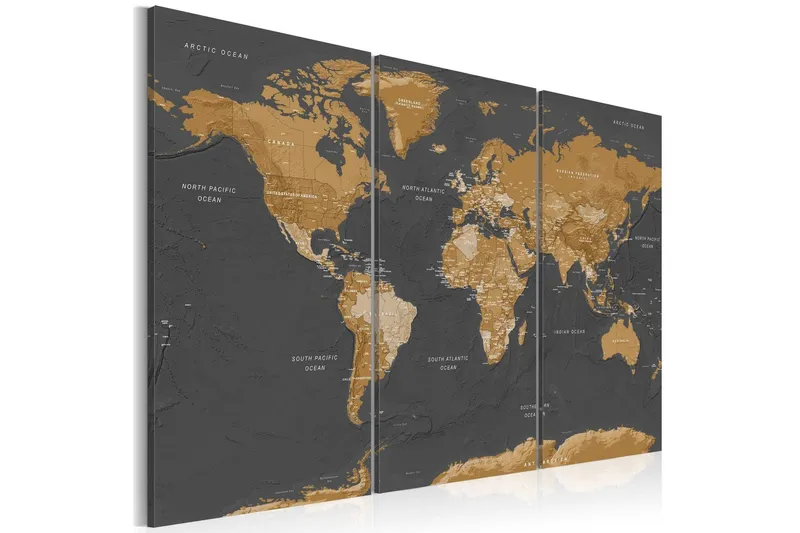 Tavla World Map Modern Aesthetics 90x60 - Artgeist sp. z o. o. — Artgeist sp. z o. o.
