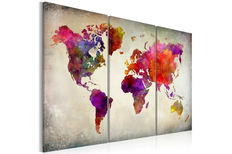 Tavla World Mosaic Of Colours 120x80 - Artgeist sp. z o. o. — Artgeist sp. z o. o.