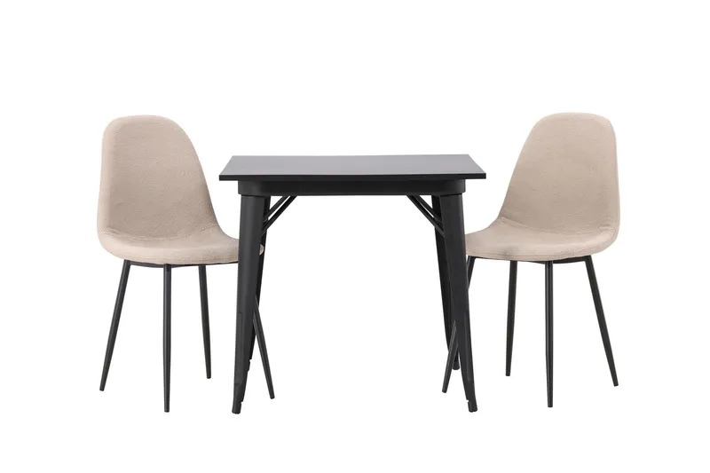 Tempe Matgrupp 80 cm Rektangulär med 2 Polar stolar - Beige (Art.nr 3059660) — Venture Home