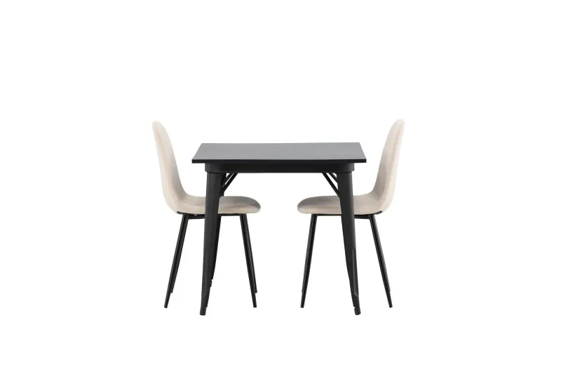 Tempe Matgrupp 80 cm Rektangulär med 2 Polar stolar - Beige (Art.nr 3059334) — Venture Home