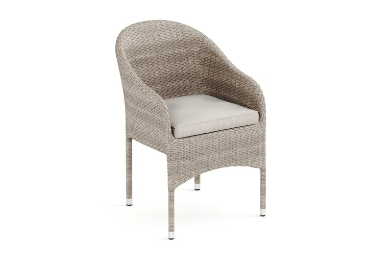 Thor loungestol utomhus i konstrotting med naturfärgad sittdyna - Beige — Comfort Garden