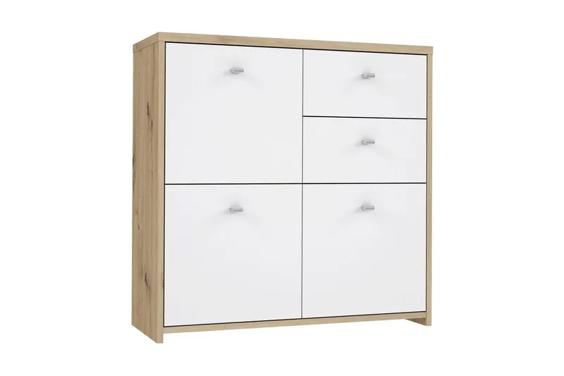 Toledor Sideboard 2 Lådor 74x77 cm - Brun/Vit — Brun/Vit
