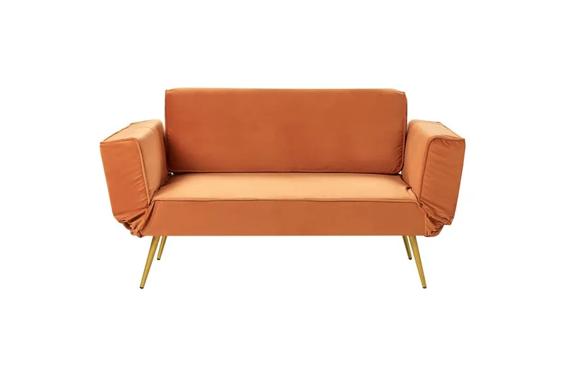Touya Bäddsoffa 2-sits - Guld/Orange — Guld/Orange