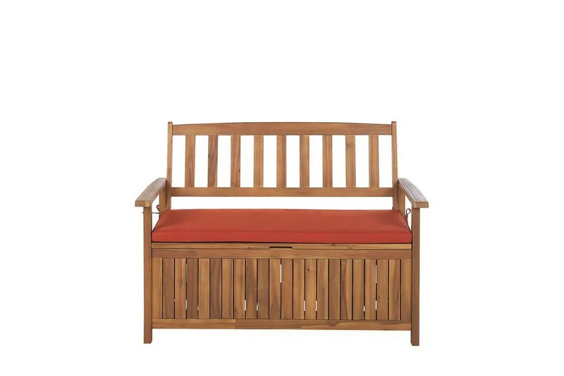 Trädgårdsbänk 120 cm akaciaträ terrakotta SOVANA - Trä/natur — Trä/natur