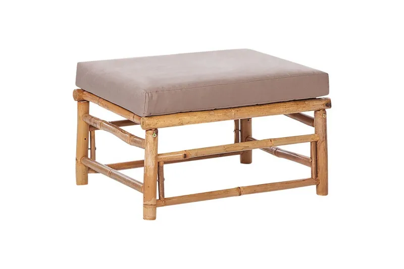 Trädgårdsfotpall Cerreto Beige/ljust trä - Beige/ljust trä — Beige/ljust trä