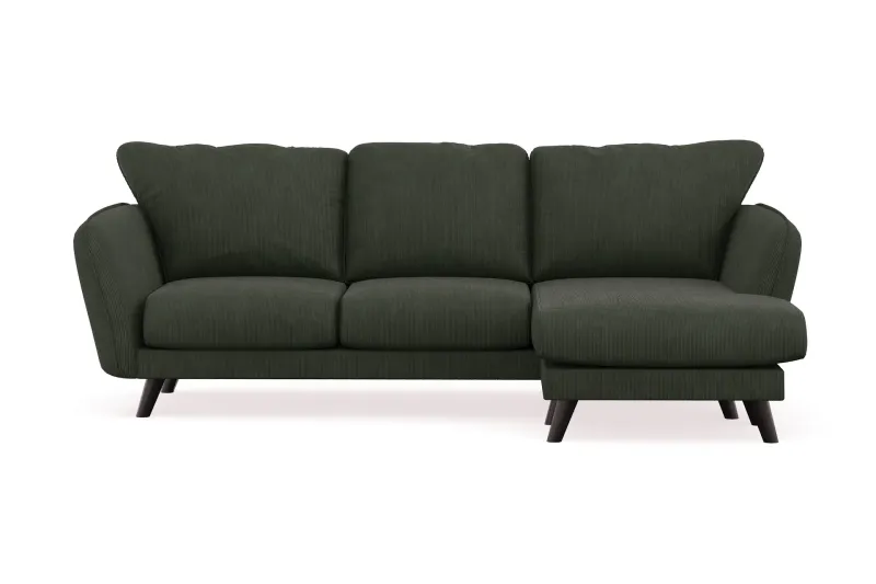 Trend Lyx 3-sits Högervänd L-formad Divansoffa i Manchester - Mörkgrön (Art.nr 1522399) — Mörkgrön