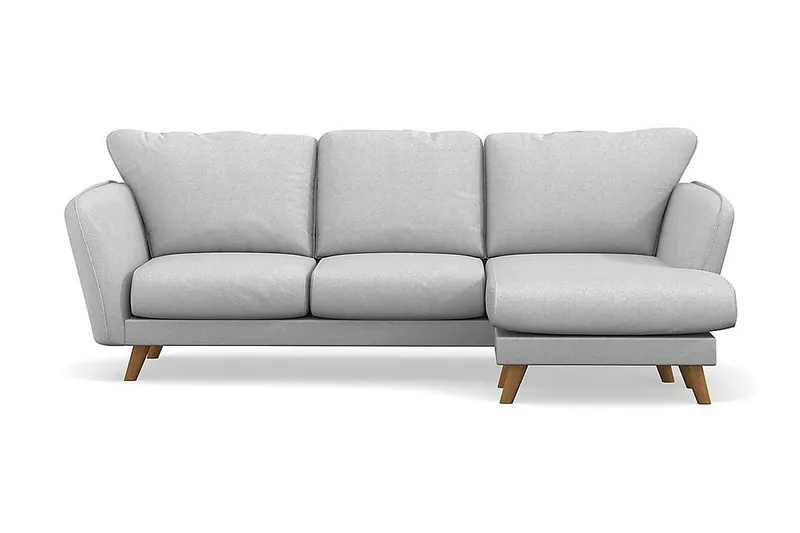 Trend Lyx 3-sits Högervänd L-formad Divansoffa i Tyg - Ljusgrå (Art.nr 1522460) — Ljusgrå