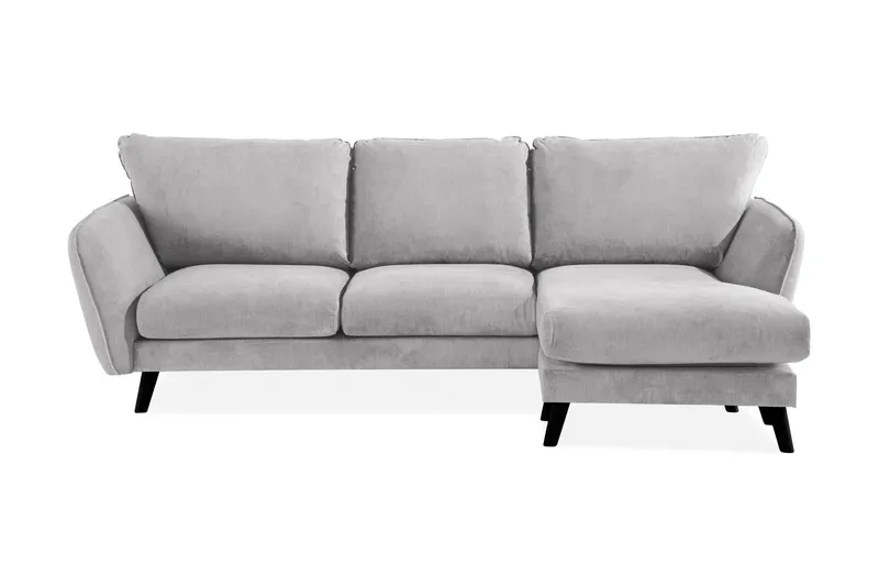 Trend Lyx 3-sits Högervänd L-formad Divansoffa i Tyg - Ljusgrå (Art.nr 665859) — Ljusgrå