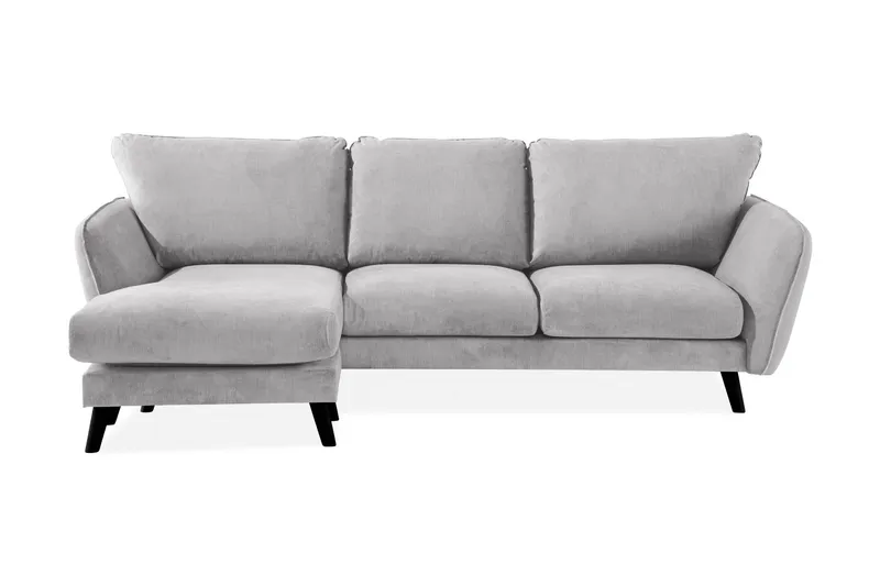 Trend Lyx 3-sits Vänstervänd L-formad Divansoffa i Tyg - Ljusgrå (Art.nr 665744) — Ljusgrå