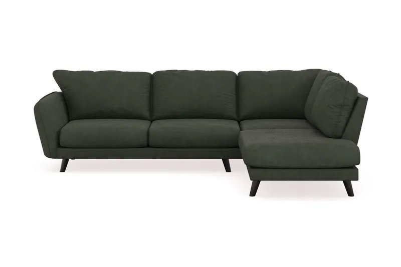 Trend Lyx 4-sits Högervänd L-formad Schäslongsoffa i Manchester - Mörkgrön (Art.nr 1522371) — Mörkgrön