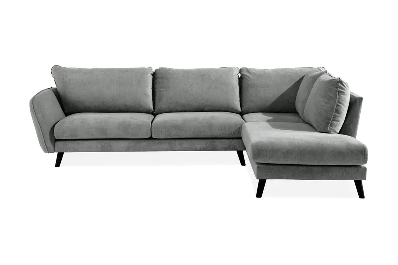 Trend Lyx 4-sits Högervänd L-formad Schäslongsoffa i Tyg - Grå (Art.nr 665900) — Grå