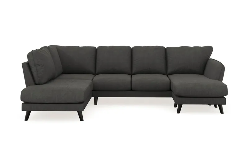 Trend Lyx 4-sits Högervänd U-formad Soffa med Divan och Schäslong i Manchester - Mörkgrå (Art.nr 1522519) — Mörkgrå